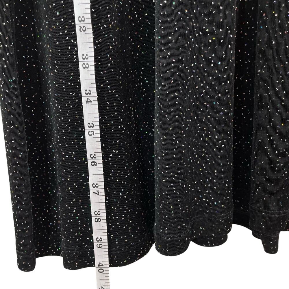 Leo Narducci Vintage Sparkle Long Sleeve Knee Length Cocktail Dress Black Size 8 - Picture 10 of 10